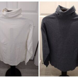 Roundtree & Yorke Turtleneck Bundle Men’s Large Blue & Cream Made USA NWOT